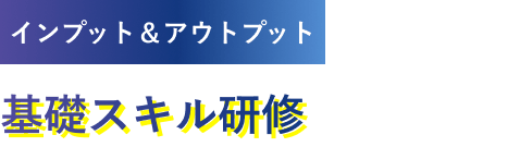 インプット＆アウトプット / 基礎スキル研修